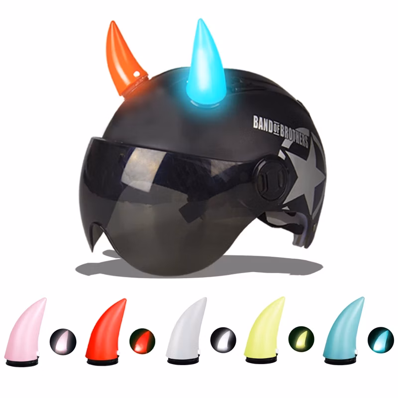 Animated Cartoon Attachment for Helmets - Devil Horns with Light