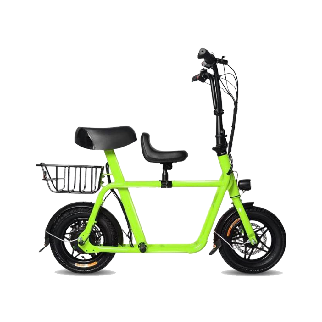 Fiido Q1 Electric Scooter - Green - Standard 10Ah (36V) - 12 Inch - 12 Inch