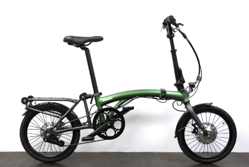 Alps S7DR 2023 Foldable Electric Bicycle - Samsung 6.8Ah (36V) - Satin Green