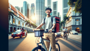 ebike singapore food delivery rider