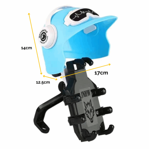 Bike Shock-Proof Phone Holder with Cover - measurements