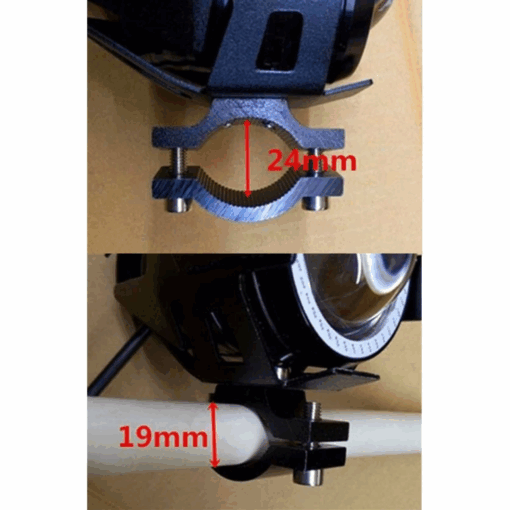 Angel/Devil Eye LED Spotlight, 12V-80V - handlebar hold measurements