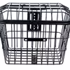 Bike Universal Front/Rear Basket, 32x22x28 cm, sturdy black metal mesh for easy bike storage and transport